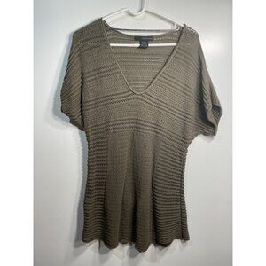 calvin klein jeans womens knit shirt size XL extra large green short sleeve